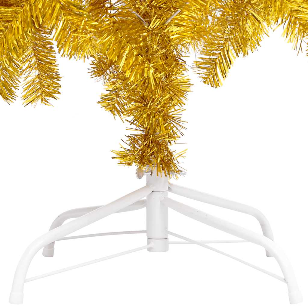 Albero di Natale Preilluminato con Palline Oro 120 cm PET 3077689