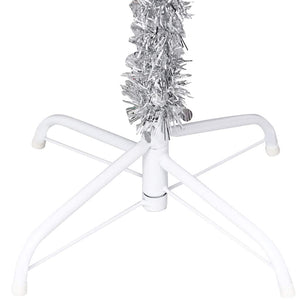 Albero di Natale Preilluminato con Palline Argento 150 cm PET 3077695