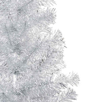 Albero di Natale Preilluminato con Palline Argento 180 cm PET 3077696