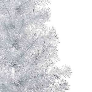 Albero di Natale Preilluminato con Palline Argento 180 cm PET 3077696
