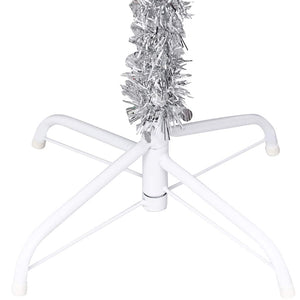 Albero di Natale Preilluminato con Palline Argento 180 cm PET 3077696