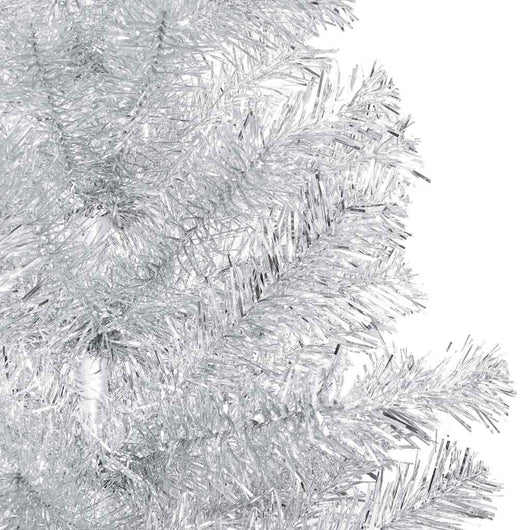 Albero di Natale Preilluminato con Palline Argento 240 cm PET 3077698