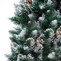 Albero di Natale Preilluminato con Palline e Pigne 210 cm 3077704