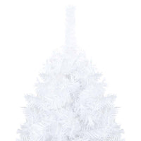 Albero di Natale Preilluminato con Palline Bianco 150 cm PVC 3077712