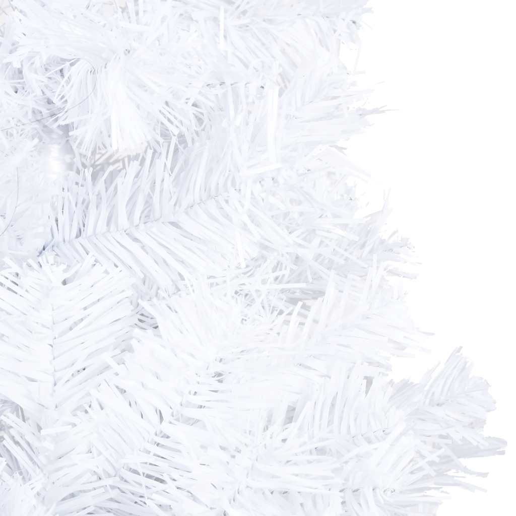 Albero di Natale Preilluminato con Palline Bianco 150 cm PVC 3077712