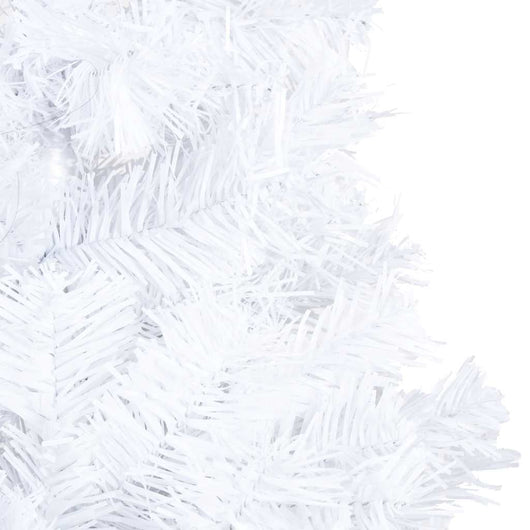 Albero di Natale Preilluminato con Palline Bianco 150 cm PVC 3077712