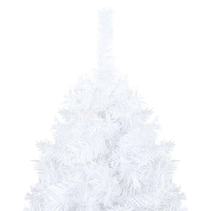 Albero di Natale Preilluminato con Palline Bianco 240 cm PVCcod mxl 96855