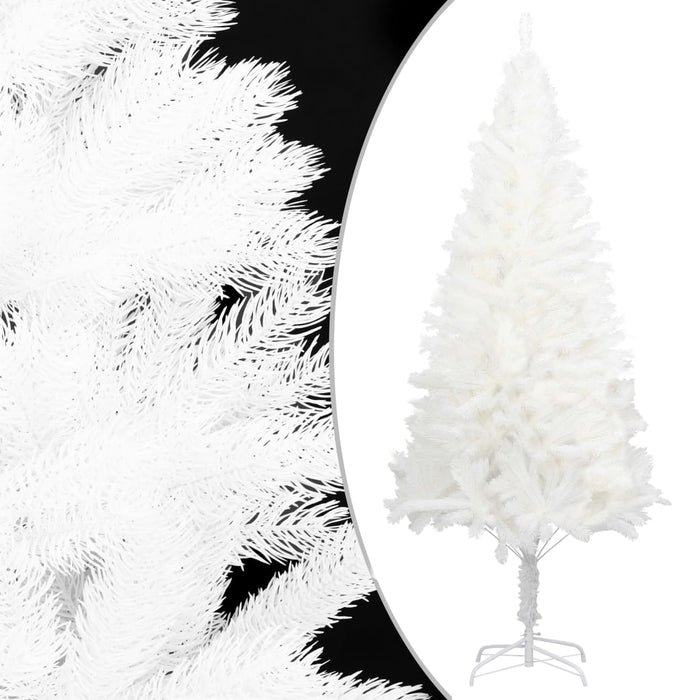 Albero di Natale Preilluminato con Palline Bianco 240 cm PVC 3077722