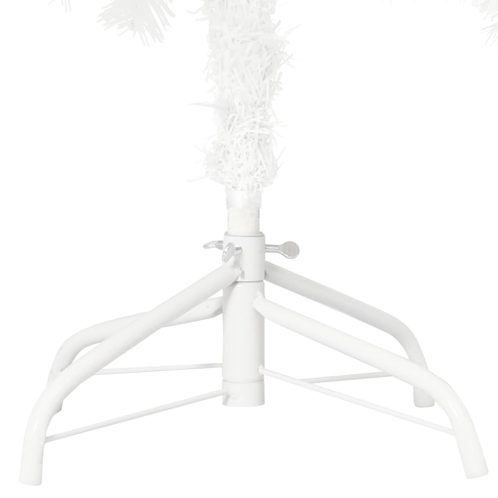 Albero di Natale Preilluminato con Palline Bianco 240 cm PVC 3077722