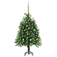 Set Albero di Natale Artificiale con LED e Palline Verde 120 cm  cod mxl 67965