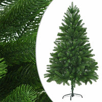 Albero di Natale Preilluminato con Palline Verde 210 cm 3077728