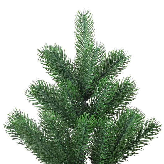 Albero Natale Artificiale Nordmann con LED Palline Verde 210 cm 3077733