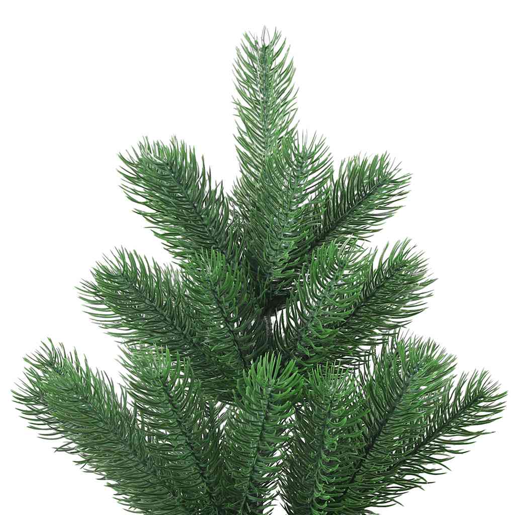 Albero Natale Artificiale Nordmann con LED Palline Verde 240 cm 3077734