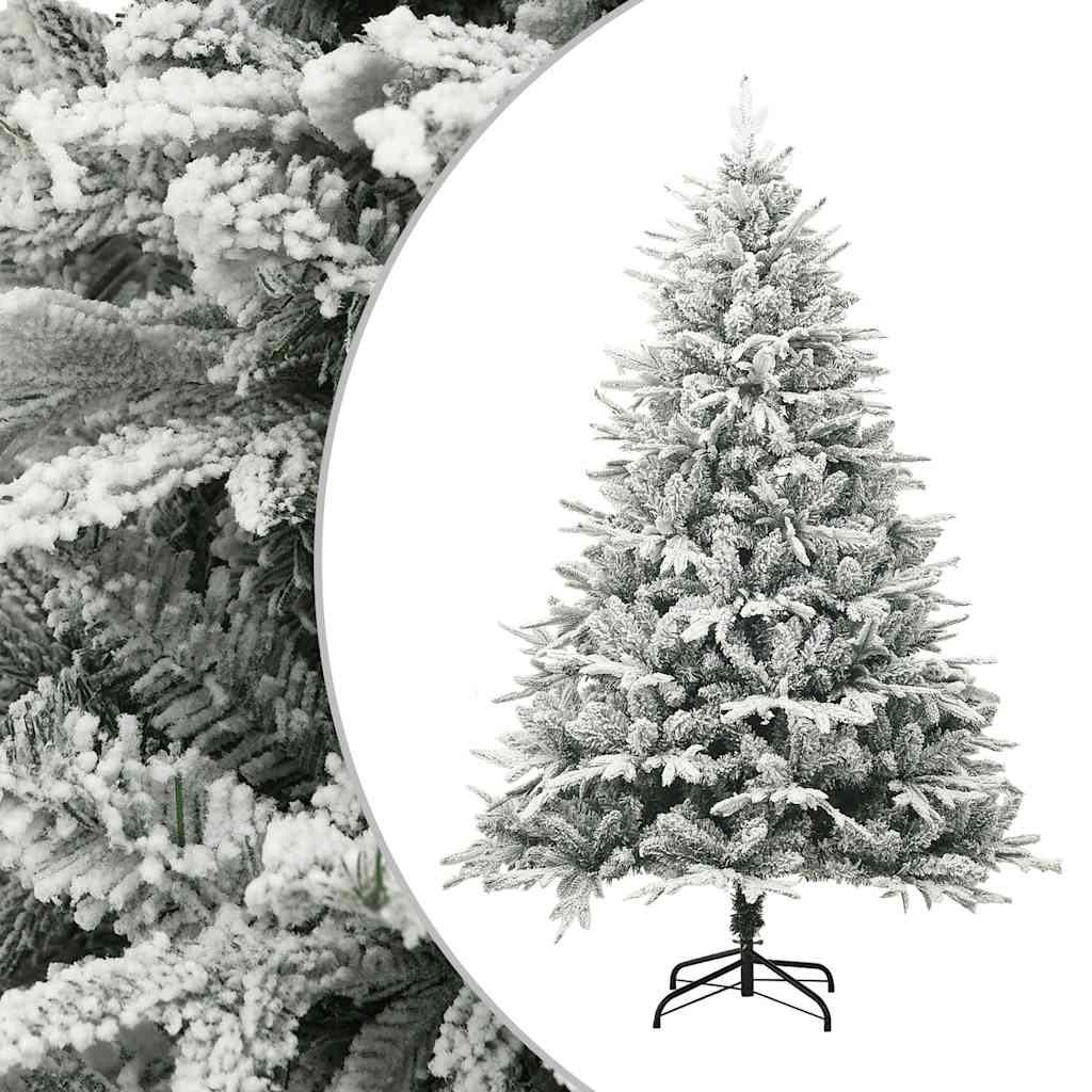 Albero Natale Artificiale con LED Palline e Neve 180cm PVC e PE cod mxl 28102
