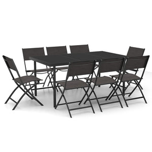 Set da Pranzo per Giardino 9 pz in Acciaio cod mxl 37479