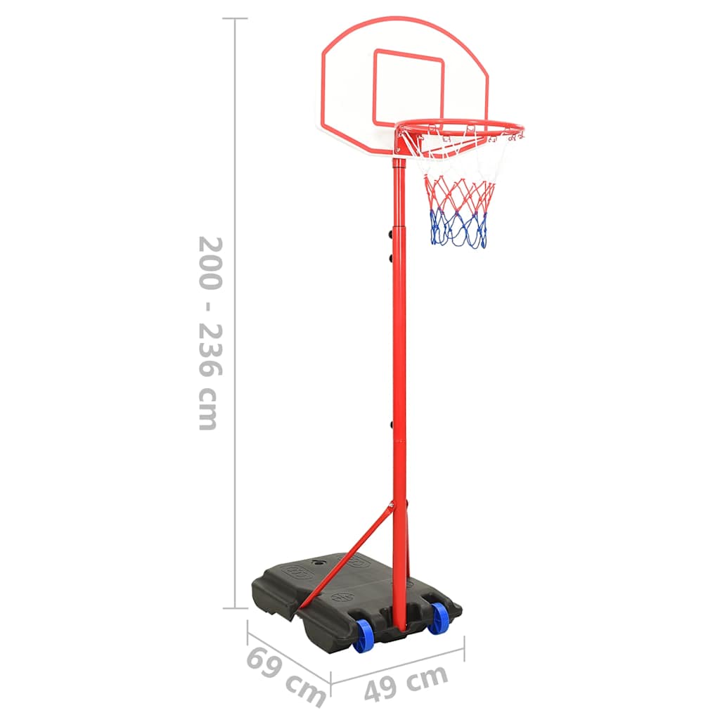 Set da Basket Portatile Regolabile 200-236 cm 80345