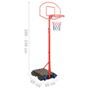 Set da Basket Portatile Regolabile 200-236 cm 80345