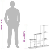 Portapiante 94,5x25x88 cm Nero in Metallo 336112