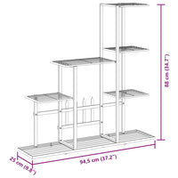 Portapiante 94,5x25x88 cm Bianco in Metallo 336113