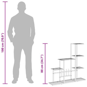 Portapiante 94,5x25x88 cm Bianco in Metallo 336113