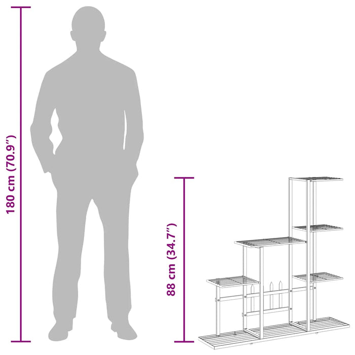 Portapiante 94,5x25x88 cm Bianco in Metallo 336113