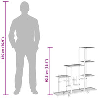 Portapiante con Ruote 94,5x25x92,5 cm Bianco in Metallo 336115