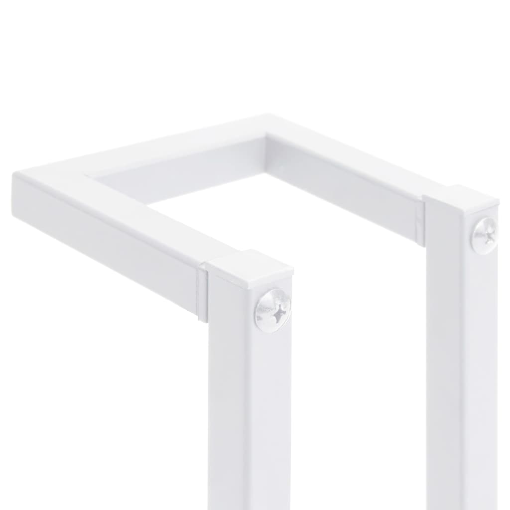 Portasalviette bagno per asciugamano piegato 60 cm acciaio bianco 02_0001636
