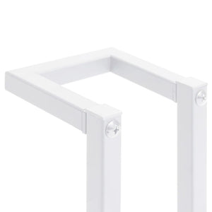 Portasalviette bagno per asciugamano piegato 60 cm acciaio bianco 02_0001636