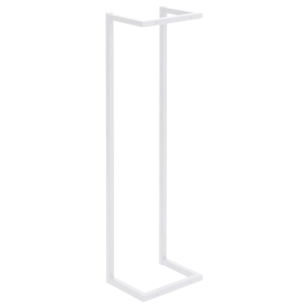 Porta asciugamani bagno universale 95 cm acciaio bianco 02_0001639