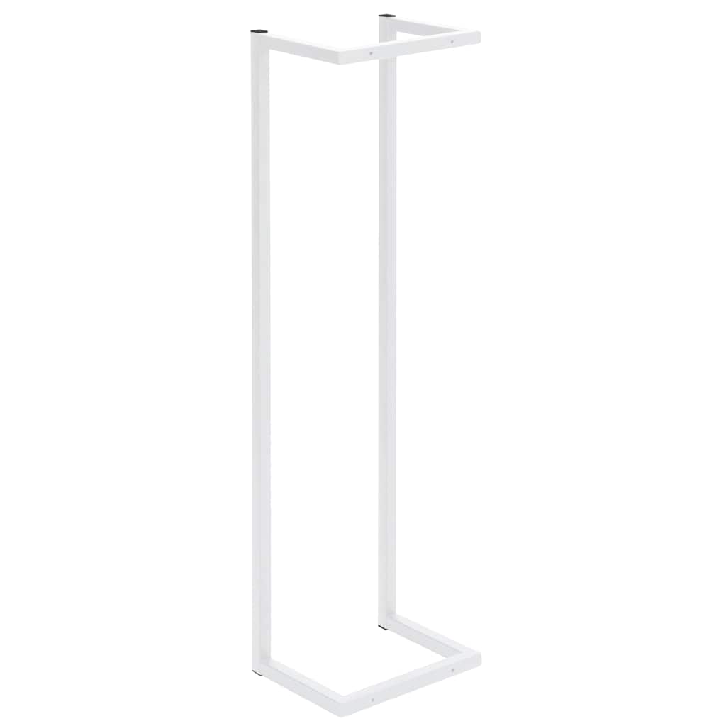 Portasciugamani Bianco 25x20x95 cm in Acciaio 336117