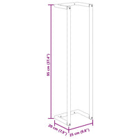 Portasciugamani Bianco 25x20x95 cm in Acciaio 336117