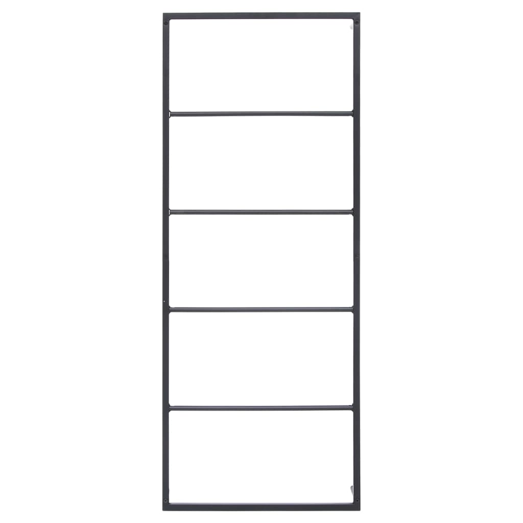 Portasciugamani da parete portaoggetti da bagno portasciugamani interno casa 115 cm acciaio nero 02_0001649