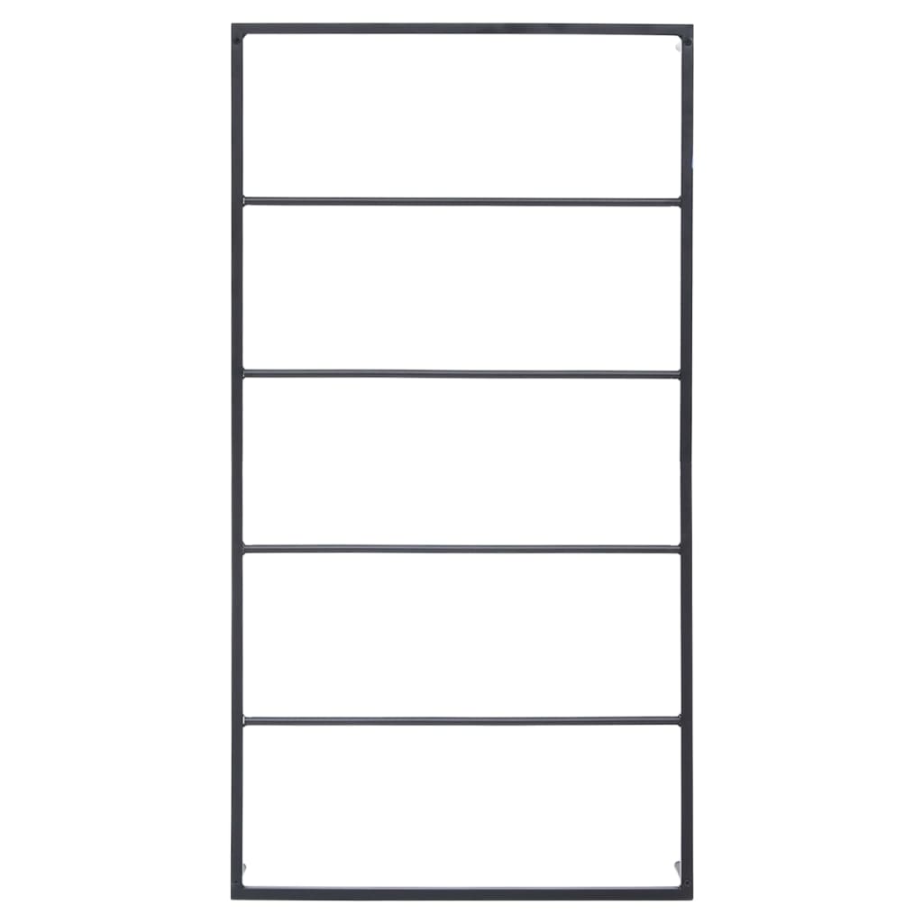 Porta asciugamani da bagno 116 cm acciaio nero 02_0001650