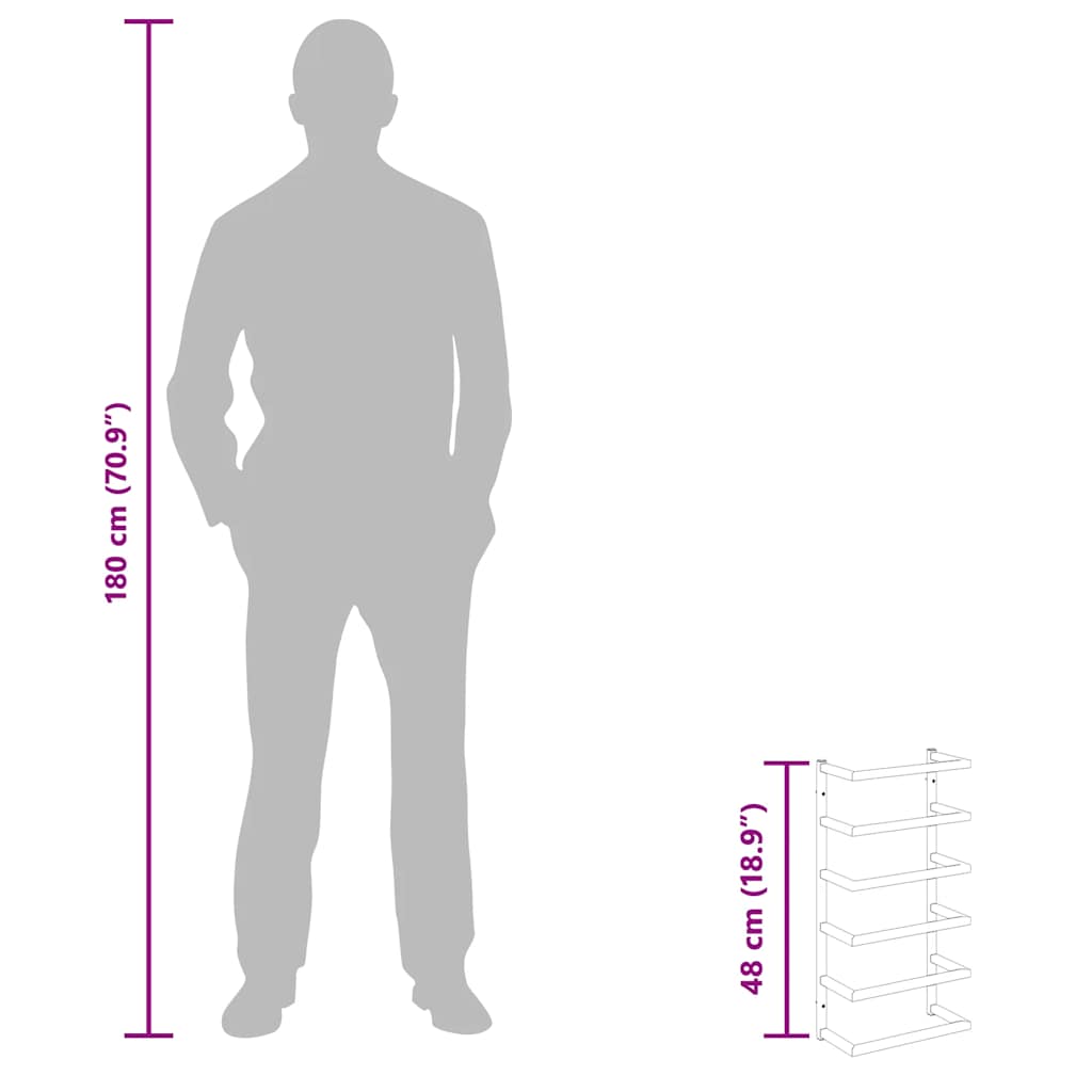 Portasciugamani Bianco 24x12x48 cm in Acciaio 336124