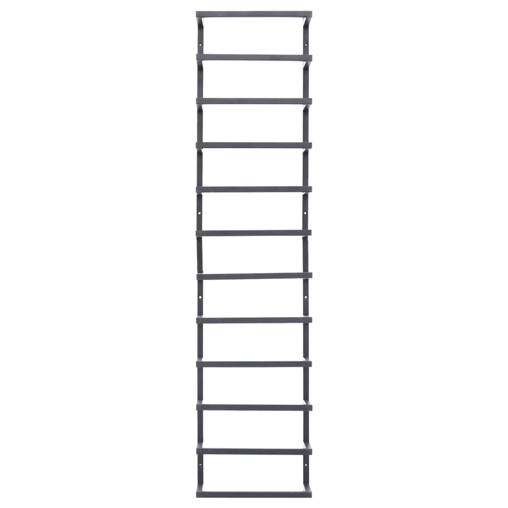 Porta asciugamani nero 24 x 12 x 96 cm acciaio 02_0001647