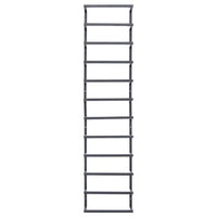 Porta asciugamani nero 24 x 12 x 96 cm acciaio 02_0001647