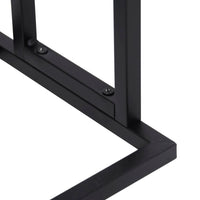 Porta asciugamani da terra 78,5 cm acciaio zincato nero 02_0001652