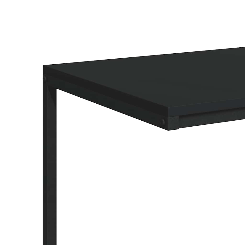 Tavolino da Salotto Nero 55x35x66 cm in Legno Multistrato 336133