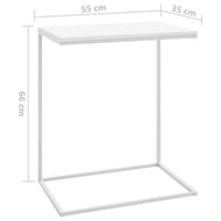 Tavolino da Salotto Bianco 55x35x66 cm in Legno Multistrato 336134
