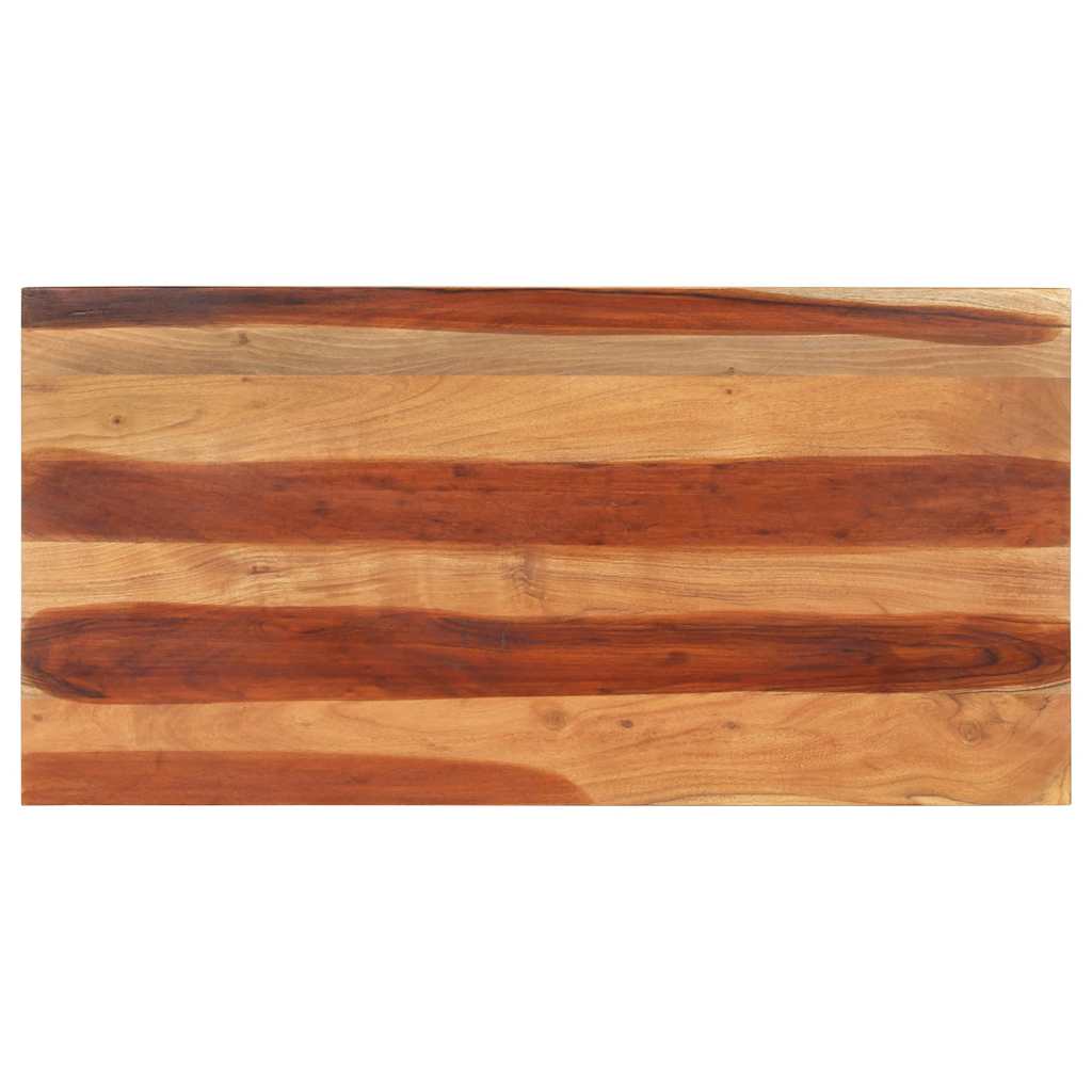 Piano del Tavolo 120x60x(2,5-2,7) cm Legno Massello di Acacia