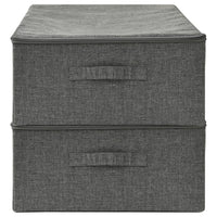 Scatole Portaoggetti 2pz in Tessuto 70x40x18 cm Antracite 332904