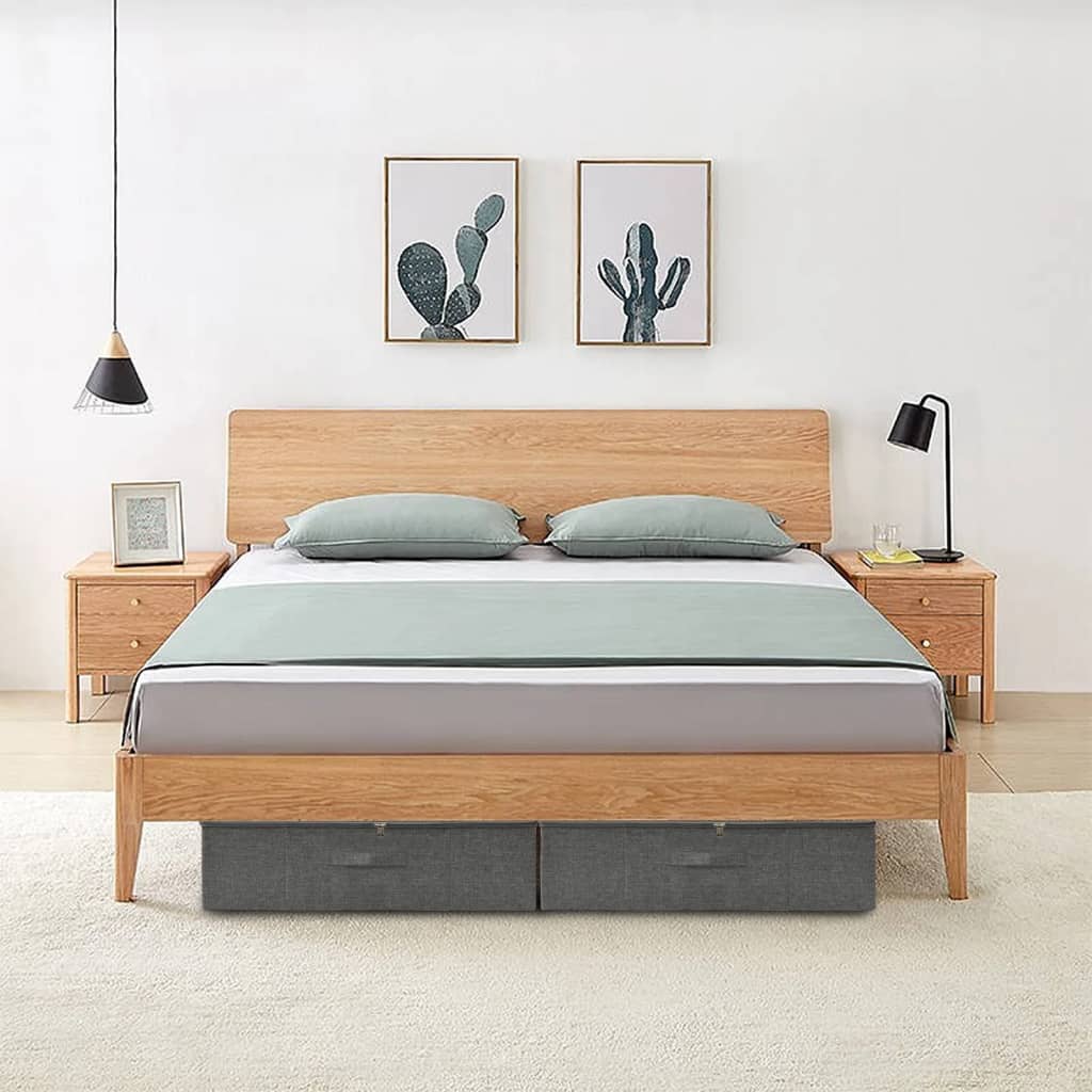 Scatole Portaoggetti 2pz in Tessuto 70x40x18 cm Antracite 332904