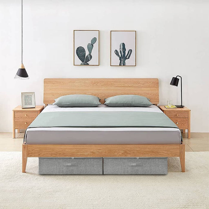 Scatole Portaoggetti 2 pz in Tessuto 70x40x18 cm Grigio  cod mxl 39833