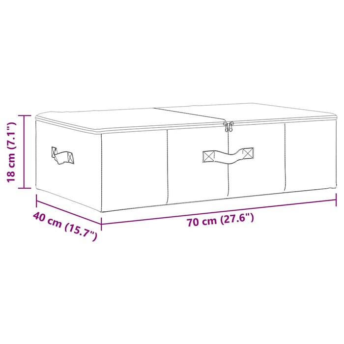 Scatola Portaoggetti in Tessuto 70x40x18 cm Crema