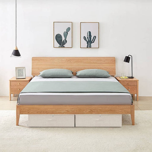 Scatole Portaoggetti 2pz in Tessuto 70x40x18 cm Crema 332908