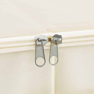 Scatole Portaoggetti 2 pz in Tessuto 43x34x23 cm Crema