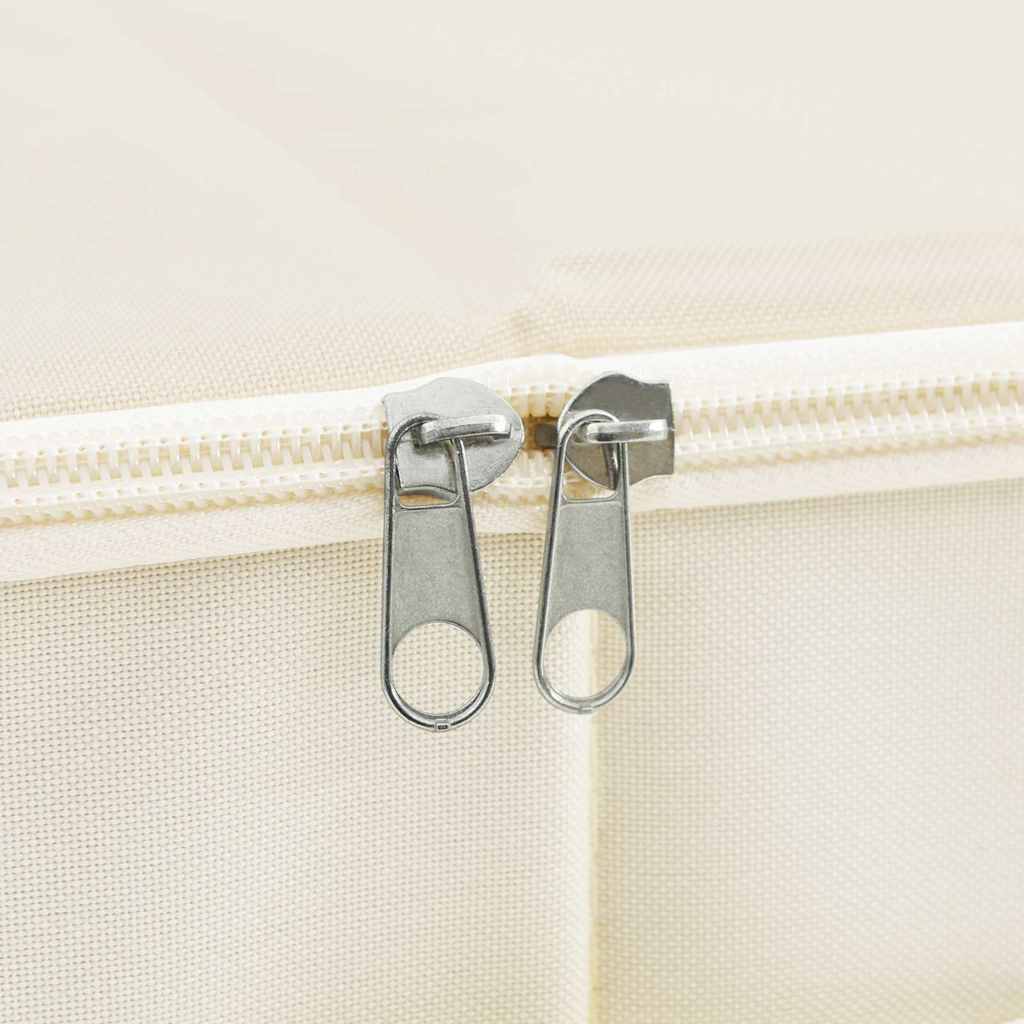 Scatole Portaoggetti 2pz in Tessuto 43x34x23 cm Crema 332911