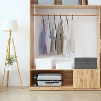 Scatola Portaoggetti in Tessuto 50x30x25 cm Antracite 332912