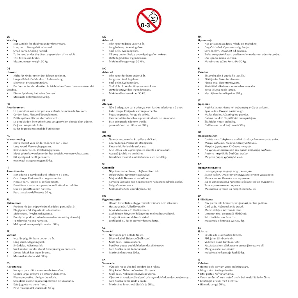 Bastone Pogo Rimbalzante per Bambini 50 cm 93268