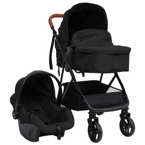 Passeggino 3 in 1 Antracite e Nero in Acciaio cod mxl 78339